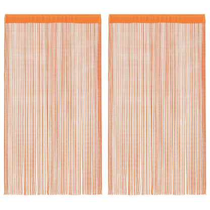 Tende a Filo 2 pz Arancio 100x250 cm