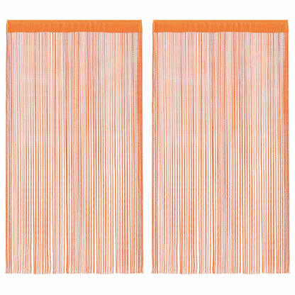 Tende a Filo 2 pz Arancio 140x250 cm