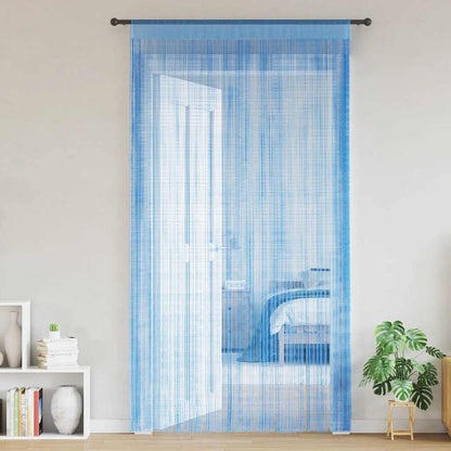 Tende a Filo 2 pz Azzurro 140x250 cm
