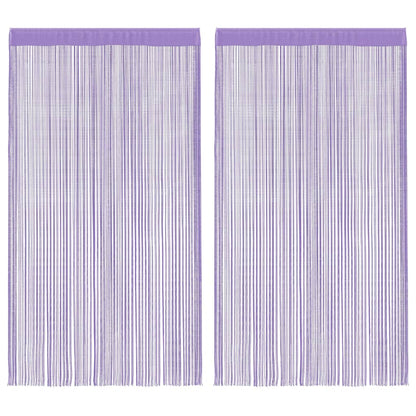 Tende a Filo 2 pz Viola 140x250 cm