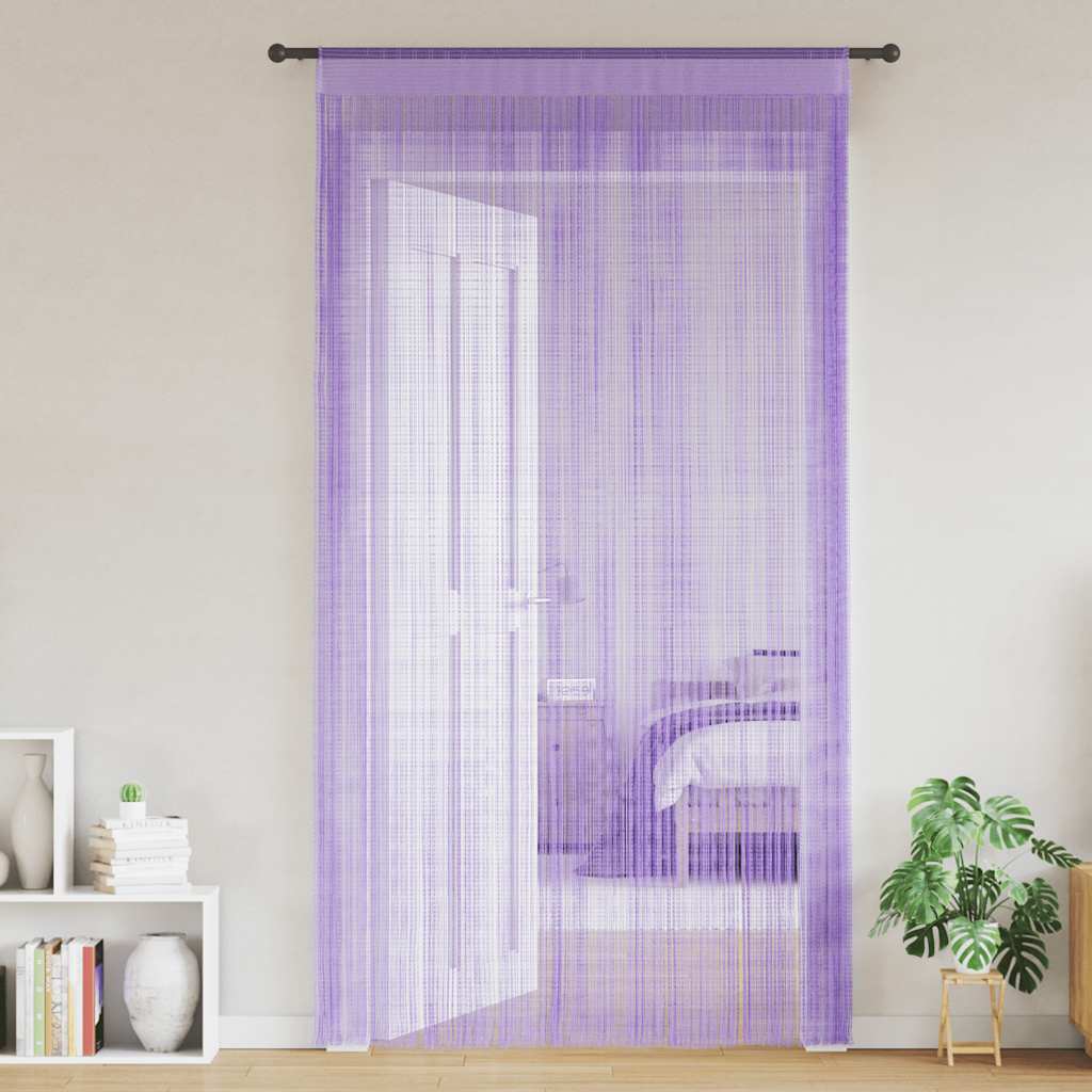 Tende a Filo 2 pz Viola 140x250 cm
