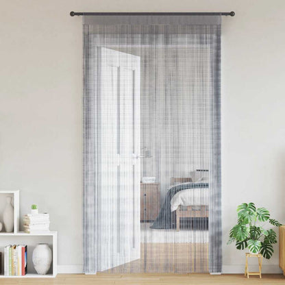 Tende a Filo 2 pz Grigio Chiaro 100x250 cm