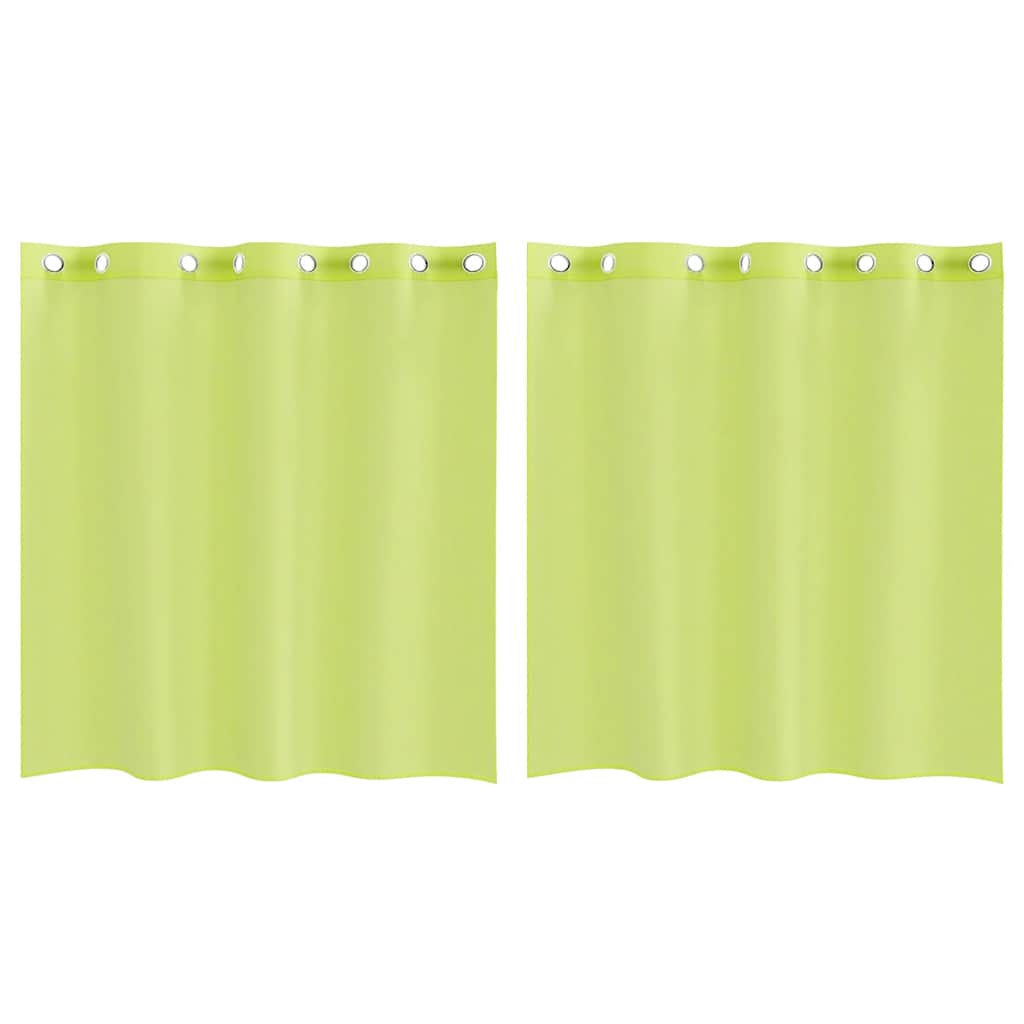 Tende in Voile con Occhielli 2 pz Verde Mela 140x140 cm