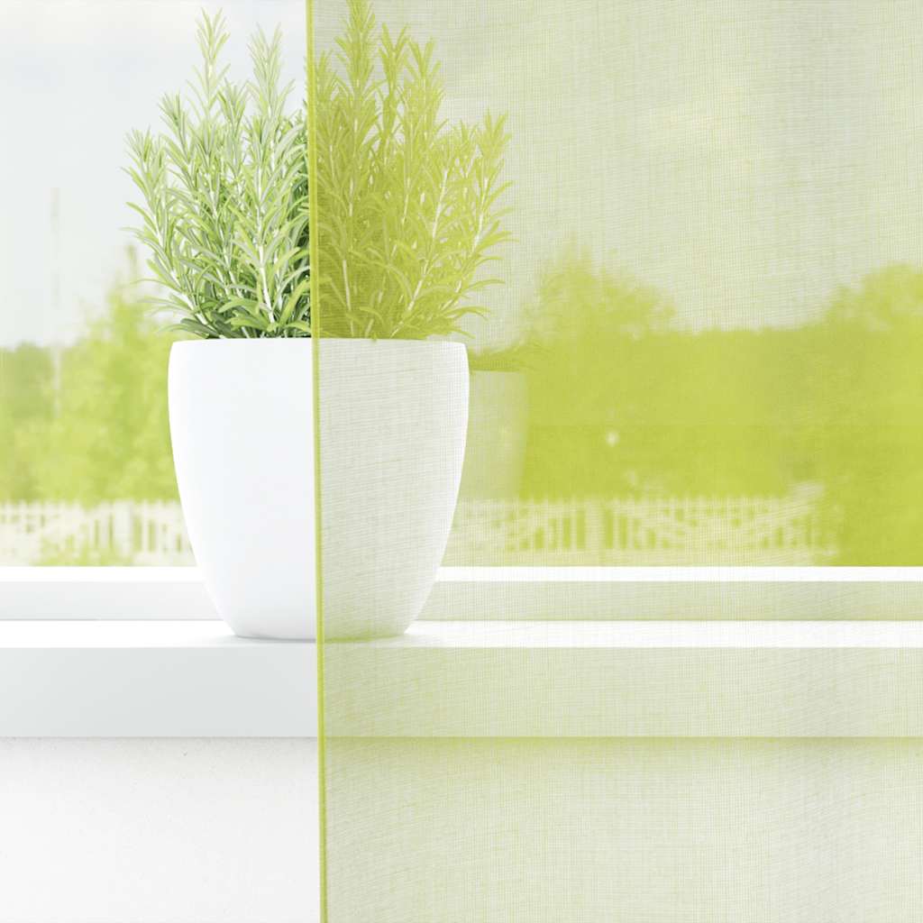 Tende in Voile con Occhielli 2 pz Verde Mela 140x140 cm