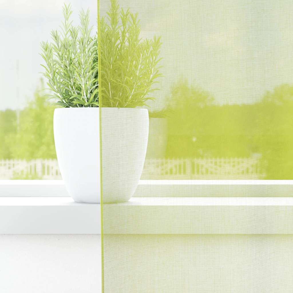 Tende in Voile con Occhielli 2 pz Verde Mela 140x260 cm
