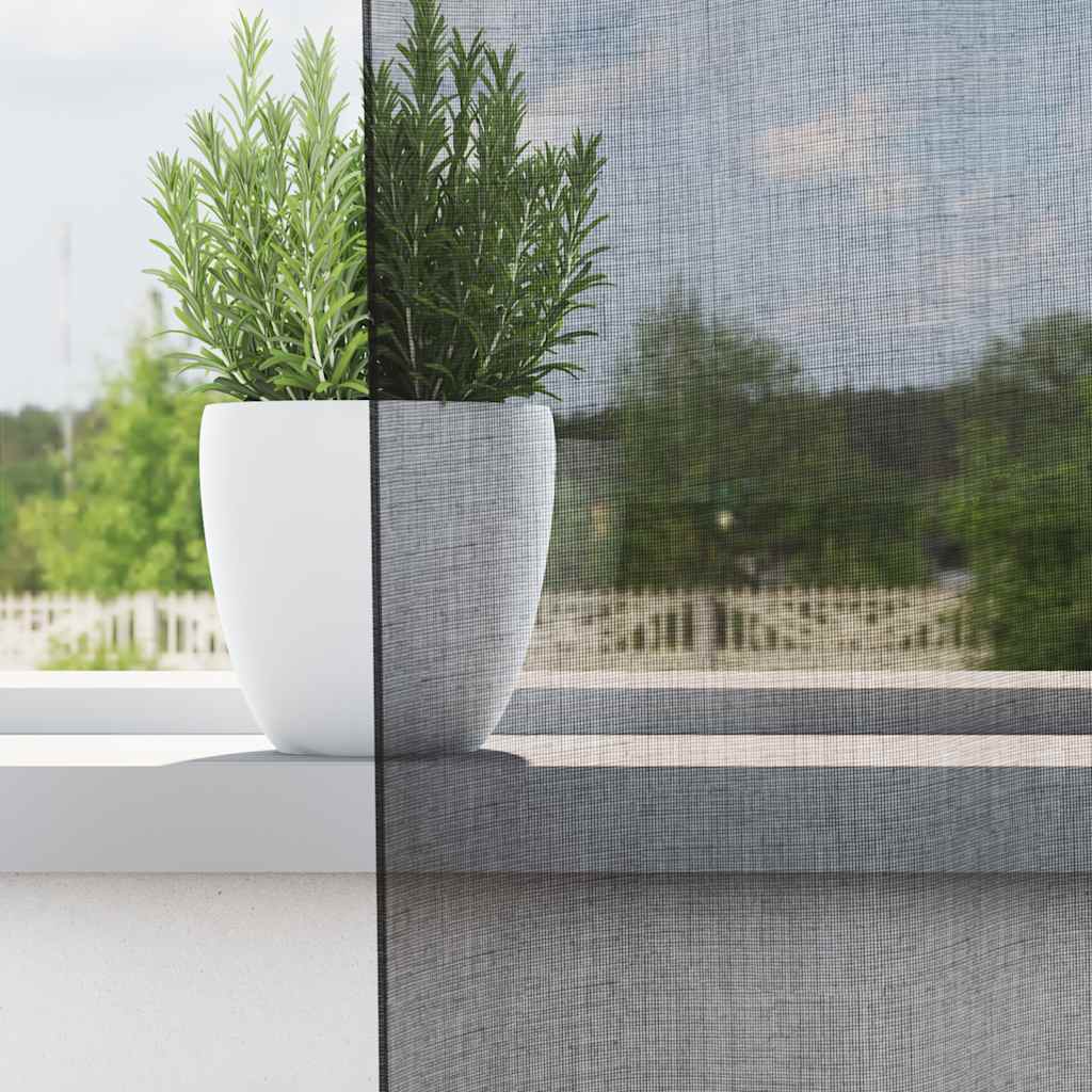 Tende in Voile con Occhielli 2 pz Nero 140x245 cm
