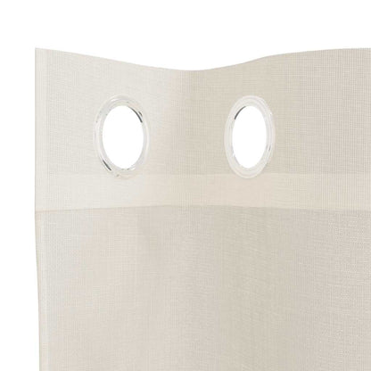 Tende in Voile con Occhielli 2 pz Crema 140x140 cm