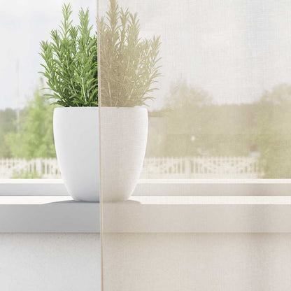Tende in Voile con Occhielli 2 pz Crema 140x260 cm