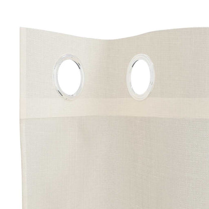Tende in Voile con Occhielli 2 pz Crema 140x260 cm