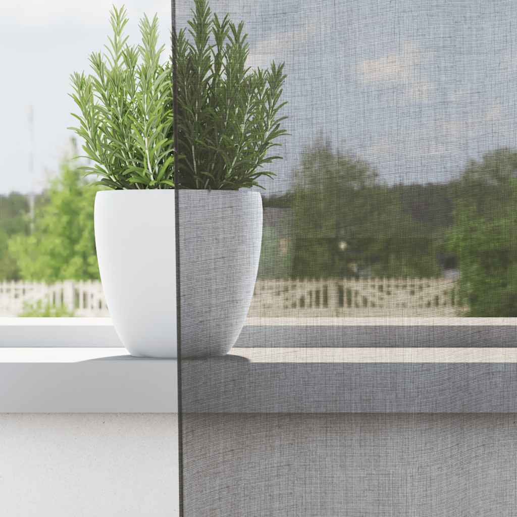 Tende in Voile con Occhielli 2 pz Grigio Scuro 140x225 cm
