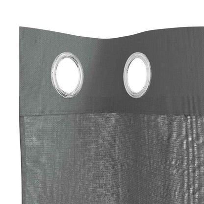 Tende in Voile con Occhielli 2 pz Grigio Scuro 140x245 cm