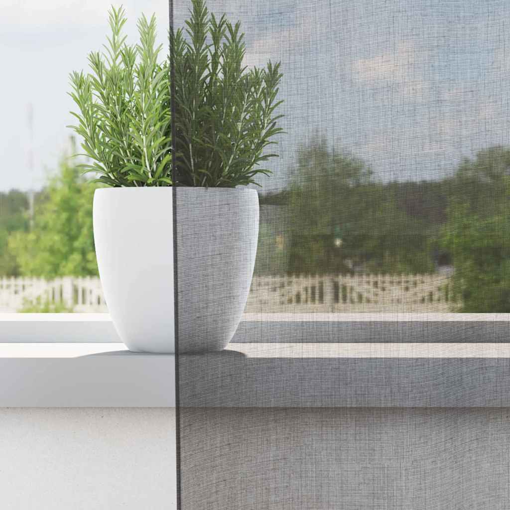 Tende in Voile con Occhielli 2 pz Grigio Scuro 140x260 cm