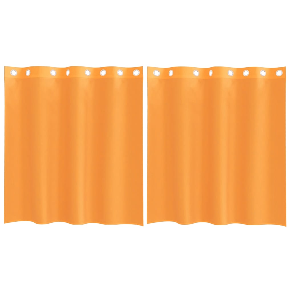 Tende in Voile con Occhielli 2 pz Arancio 140x140 cm