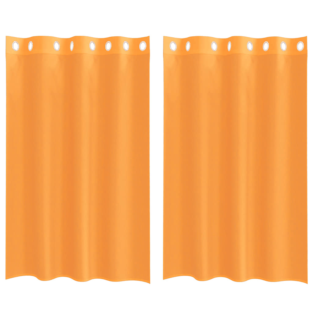 Tende in Voile con Occhielli 2 pz Arancio 140x175 cm