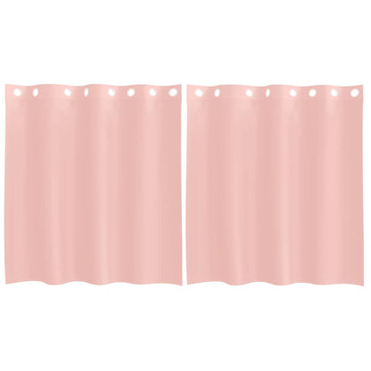 Tende in Voile con Occhielli 2 pz Rosa 140x140 cm