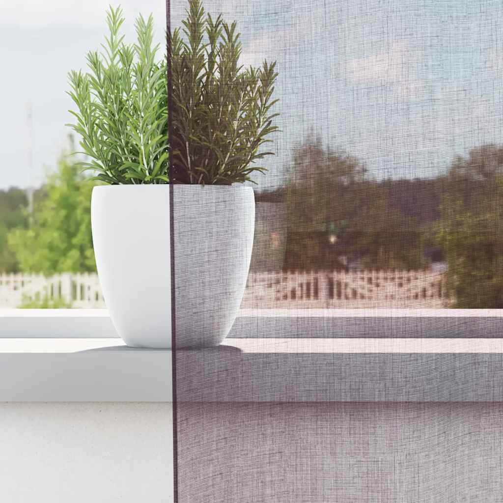 Tende in Voile con Occhielli 2 pz Viola 140x245 cm