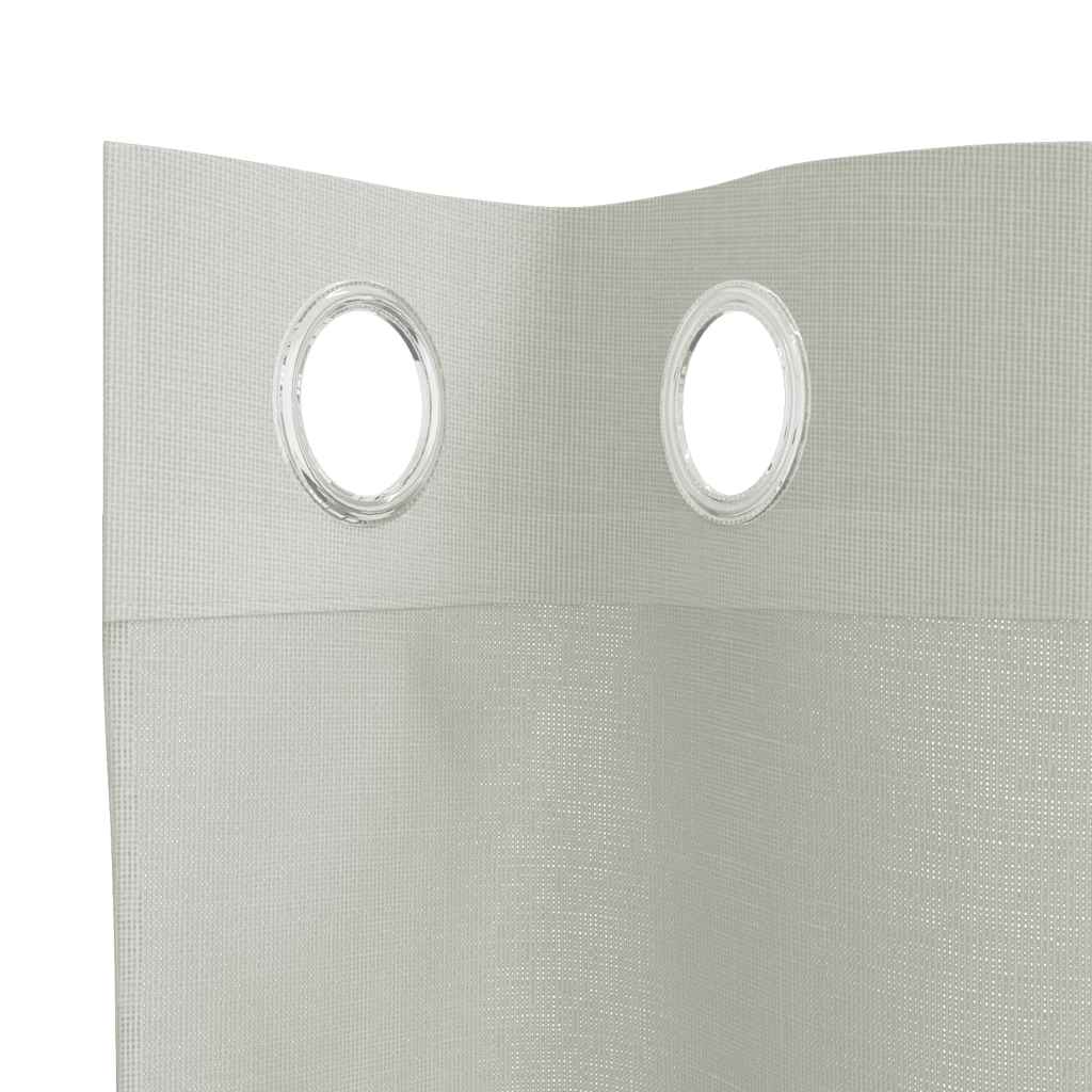 Tende in Voile con Occhielli 2 pz Grigio Chiaro 140x245 cm