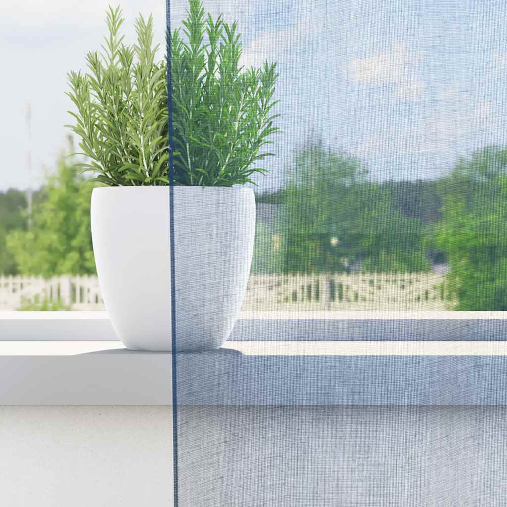 Tende in Voile con Occhielli 2 pz Blu Reale