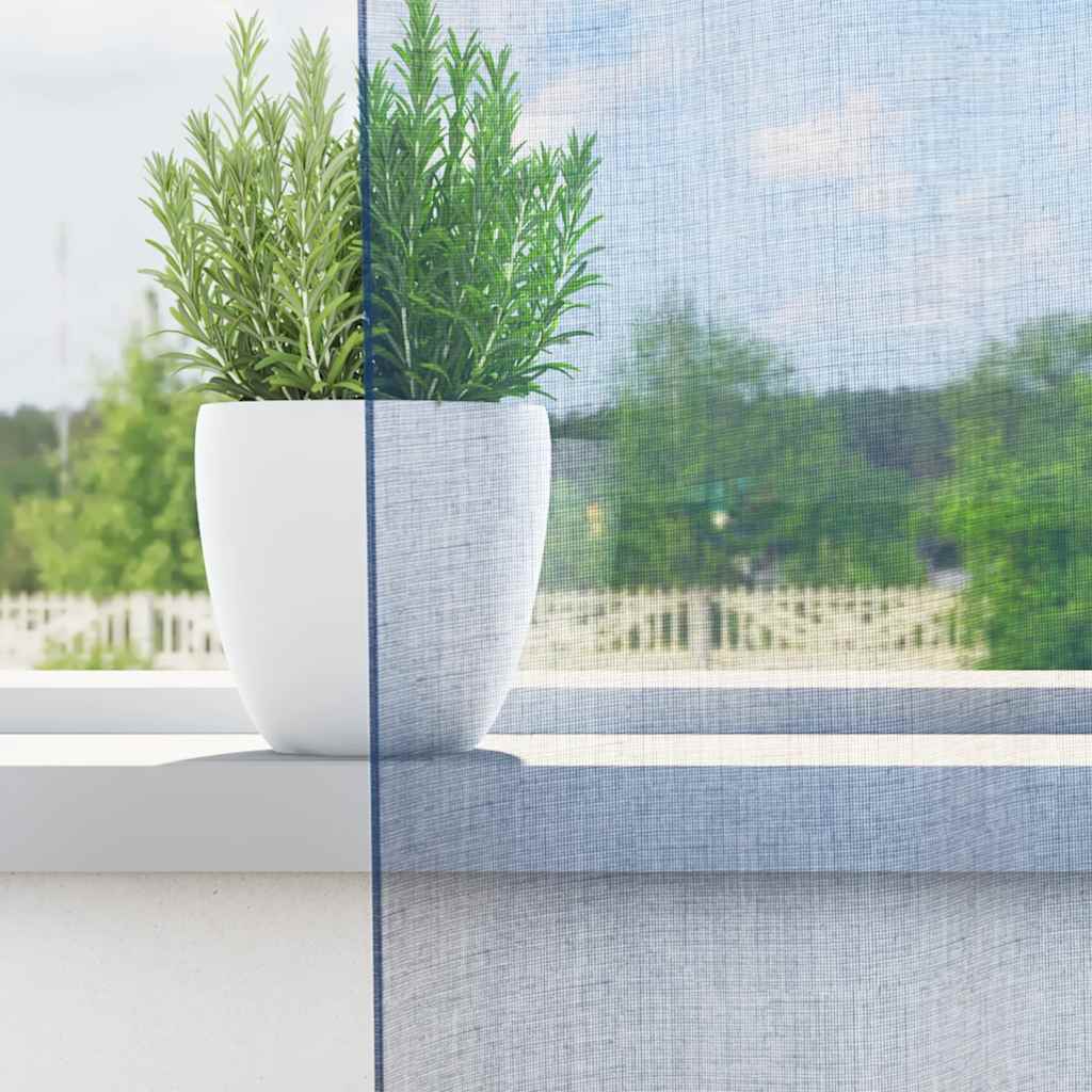 Tende in Voile con Occhielli 2 pz Blu Reale
