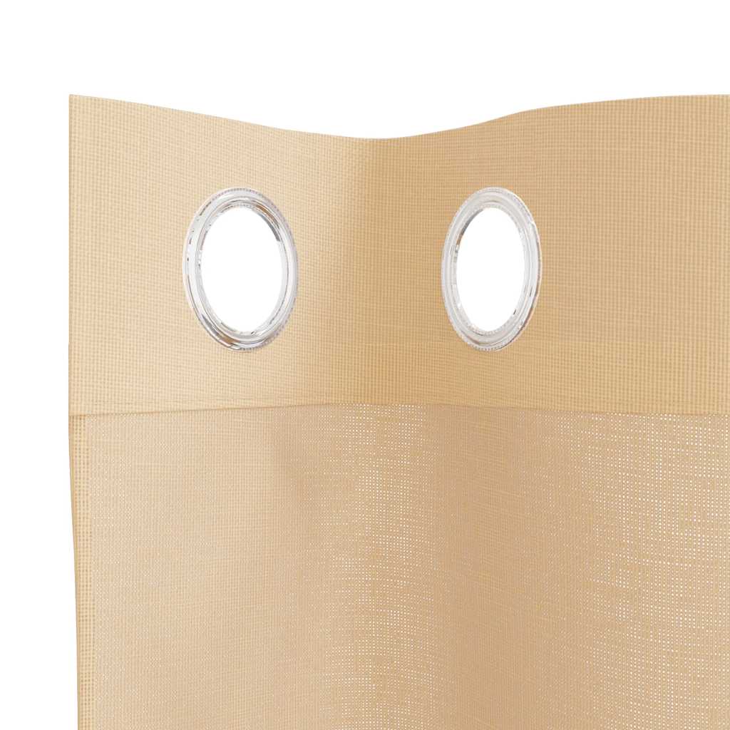 Tende in Voile con Occhielli 2 pz Sabbia