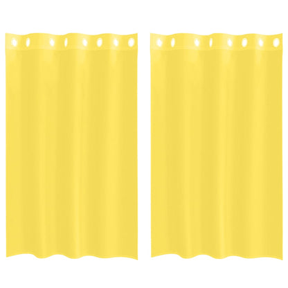 Tende in Voile con Occhielli 2 pz Giallo