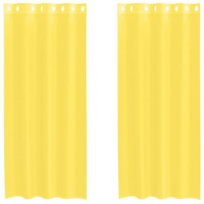 Tende in Voile con Occhielli 2 pz Giallo