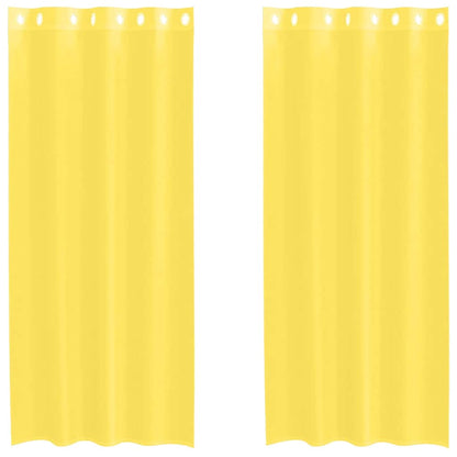 Tende in Voile con Occhielli 2 pz Giallo