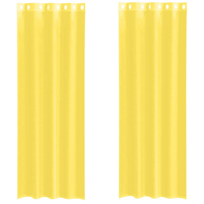 Tende in Voile con Occhielli 2 pz Giallo