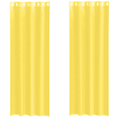 Tende in Voile con Occhielli 2 pz Giallo