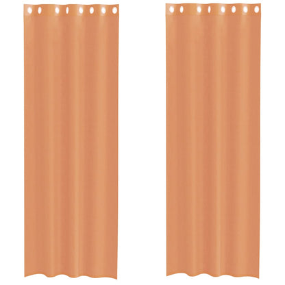 Tende in Voile con Occhielli 2 pz Terracotta