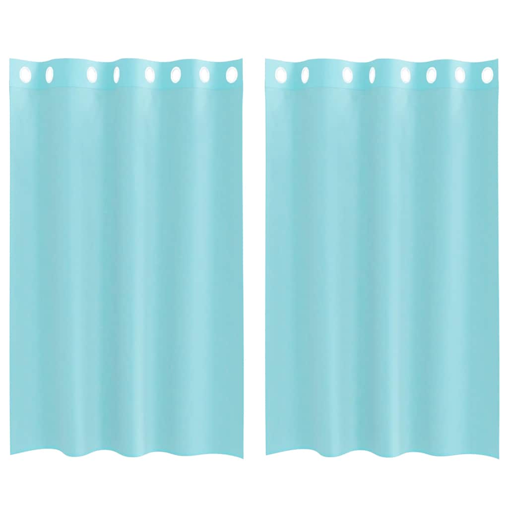 Tende in Voile con Occhielli 2 pz Turchese