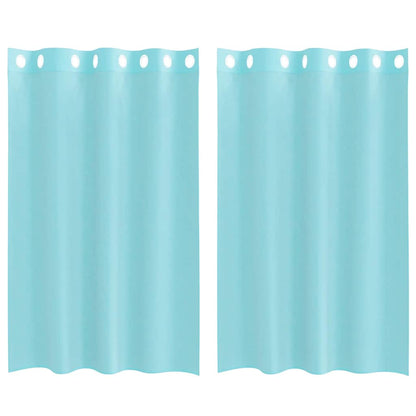 Tende in Voile con Occhielli 2 pz Turchese