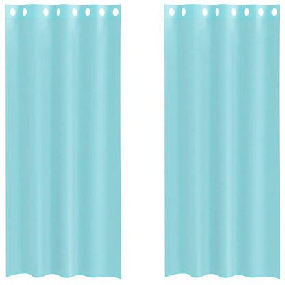 Tende in Voile con Occhielli 2 pz Turchese