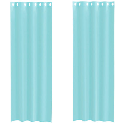 Tende in Voile con Occhielli 2 pz Turchese