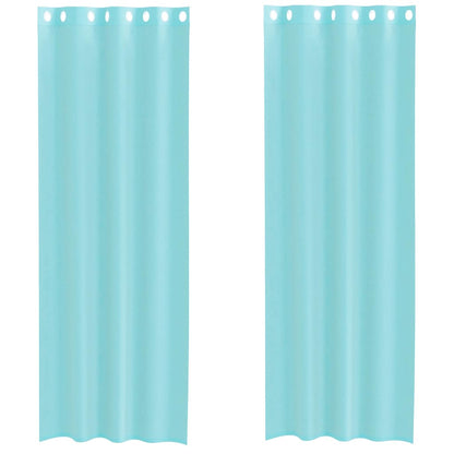 Tende in Voile con Occhielli 2 pz Turchese