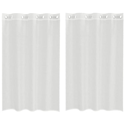 Tende in Voile con Occhielli 2 pz Bianco