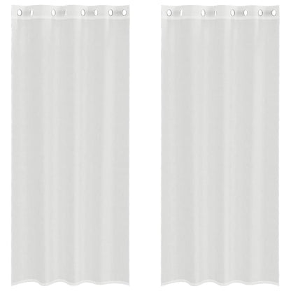 Tende in Voile con Occhielli 2 pz Bianco