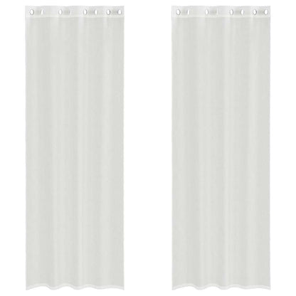 Tende in Voile con Occhielli 2 pz Bianco
