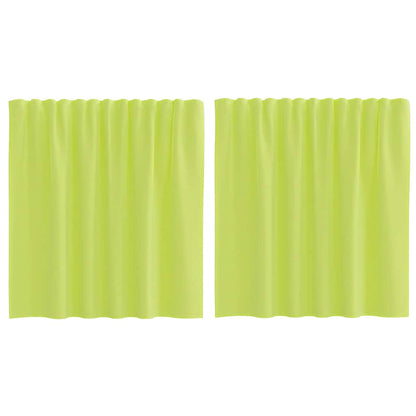 Tende in Voile con Tasche per Aste 2 pz Verde Mela