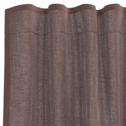 Tende in Voile con Tasche per Aste 2 pz Marrone