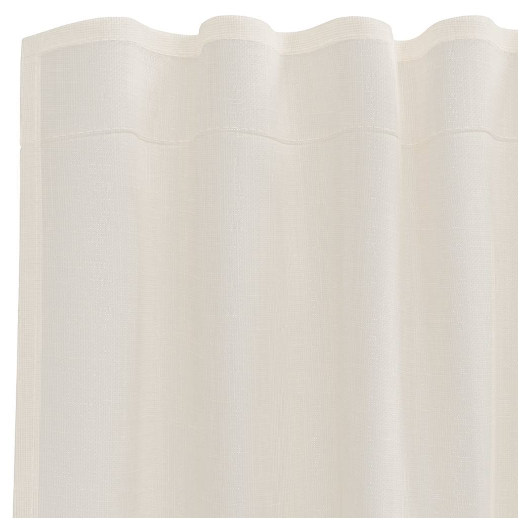 Tende in Voile con Tasche per Aste 2 pz Crema