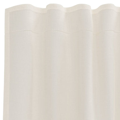 Tende in Voile con Tasche per Aste 2 pz Crema