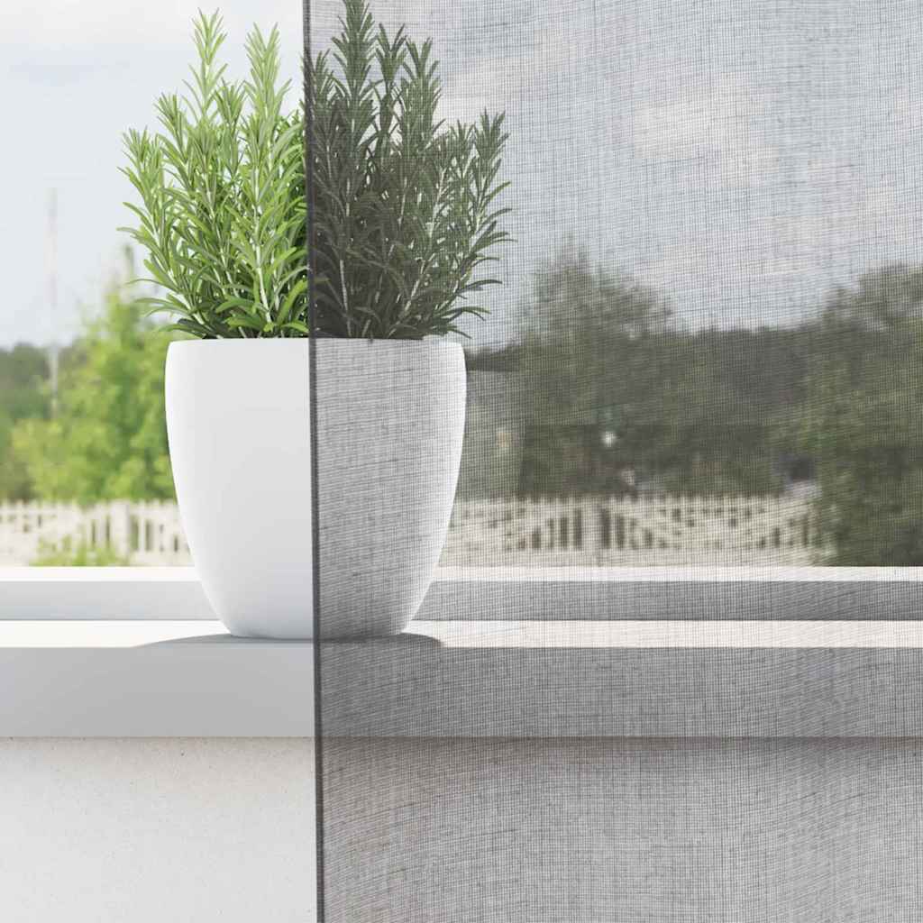 Tende in Voile con Tasche per Aste 2 pz Grigio Scuro