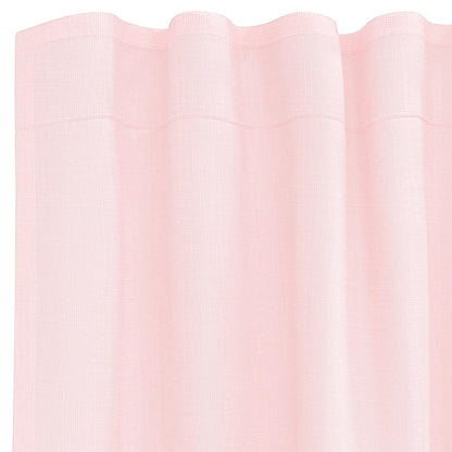 Tende in Voile con Tasche per Aste 2 pz Rosa Chiaro