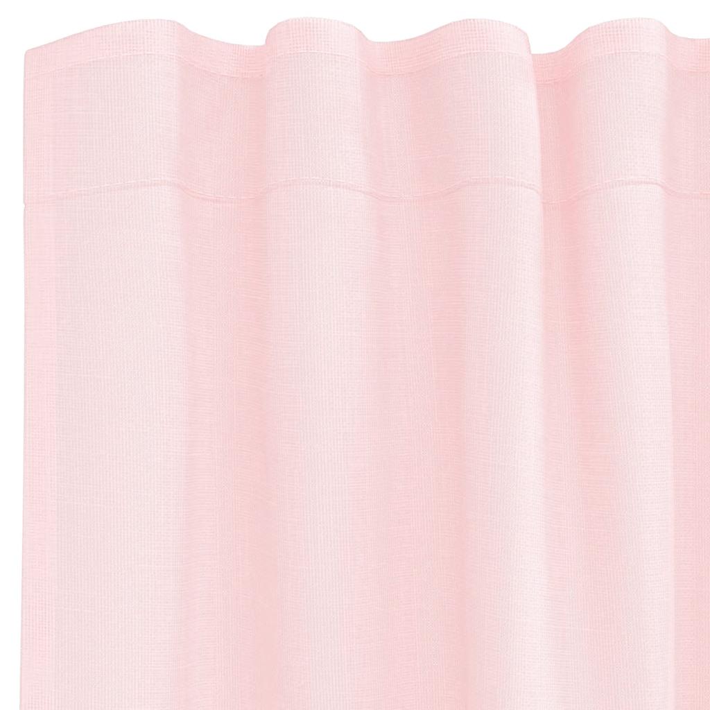 Tende in Voile con Tasche per Aste 2 pz Rosa Chiaro