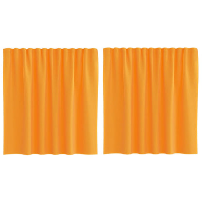 Tende in Voile con Tasche per Aste 2 pz Arancio