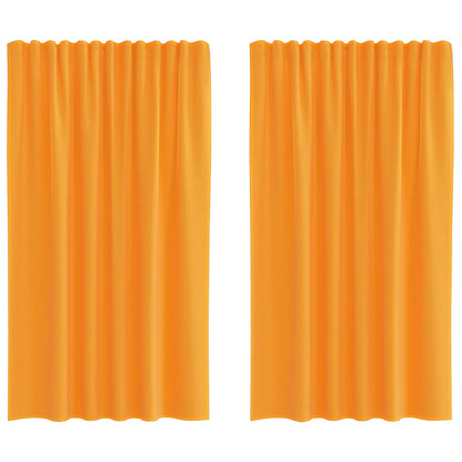 Tende in Voile con Tasche per Aste 2 pz Arancio