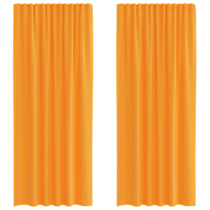 Tende in Voile con Tasche per Aste 2 pz Arancio