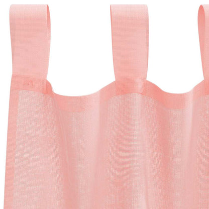 Tende in Voile con Tasche per Aste 2 pz Rosa