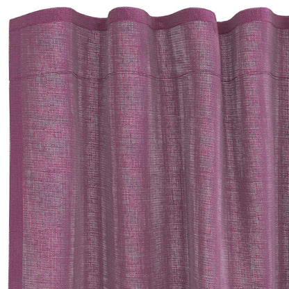 Tende in Voile con Tasche per Aste 2 pz Viola
